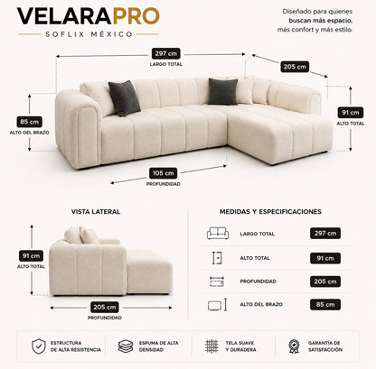 SOFLIXMÉXICO® VELARA — Uno de los sofás más vendidos del 2026.