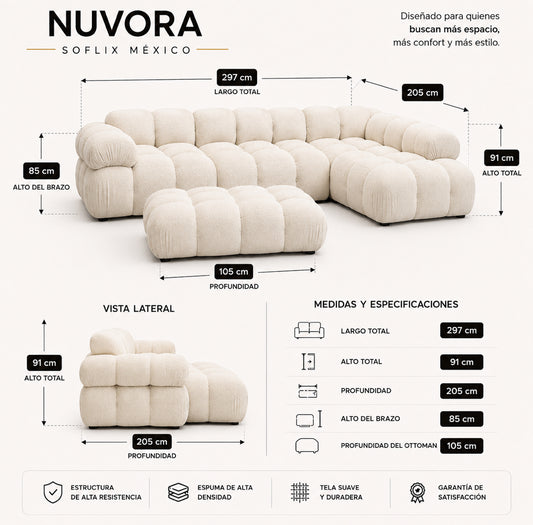 SOFLIXMÉXICO® NUVORA — El sofá que todos quieren tener en su sala.