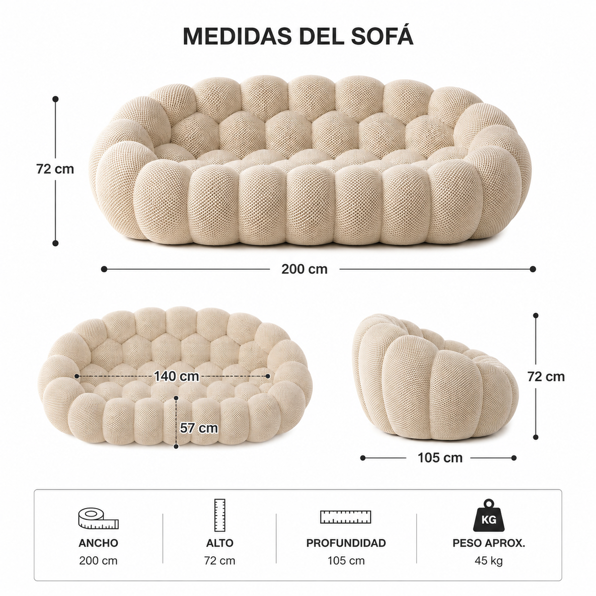 SOFLIXMÉXICO® BUBBLE — Creado para destacar en cualquier hogar.
