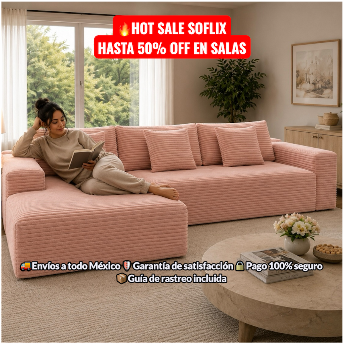 SOFLIXMÉXICO® VELARA — Uno de los sofás más vendidos del 2026.