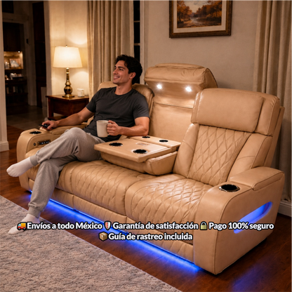 SOFLIX MÉXICO® MONTECARLO — El sofá que convierte tu sala en cine premium desde el primer día.